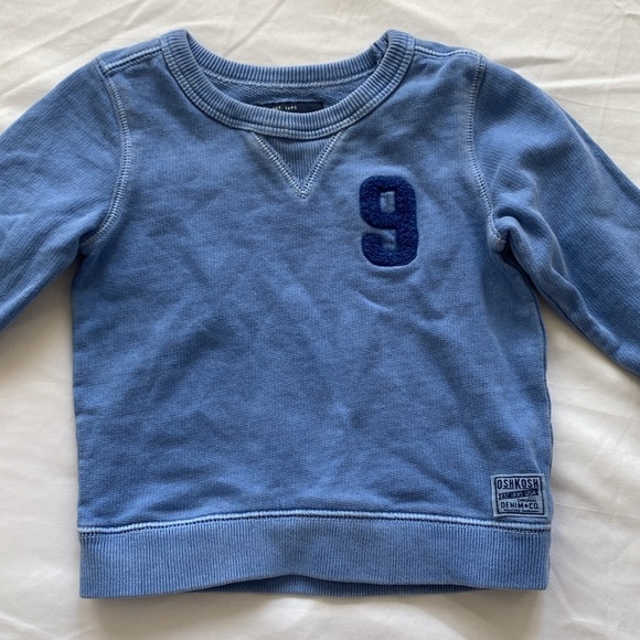 Oshkosh light blue distressed sweatshirt - Picture 2 of 5